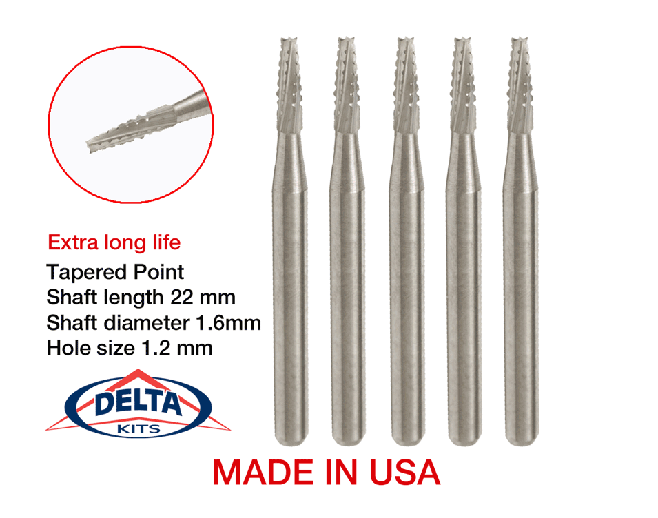 Drill Bits Carbide BUR Auto Glass Windshield Rock Chip Resin Repair Kit