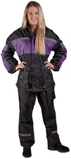 Fulmer 452 Legacy Womens Rain Suit Black/Purple XXL