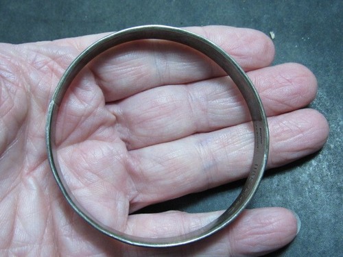 Sterling Silver Native Navajo Darin Bill Bangle Bracelet 7.5” Round - Picture 7 of 10