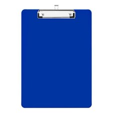 Deli Plastic Clipboard, Clipboards with Low Profile Clip, Standard A4 A2-Blue