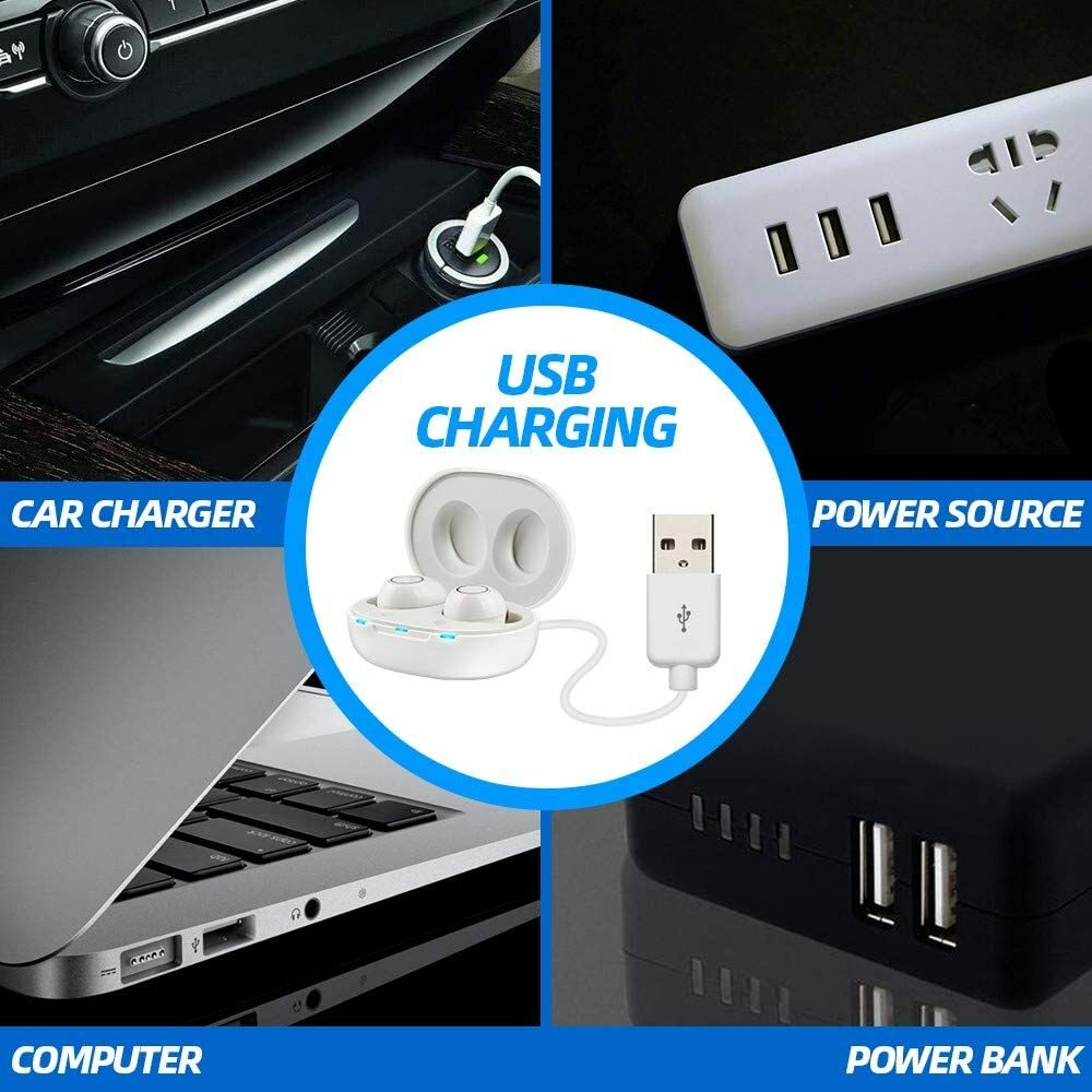 A Pair Rechargeable Digital Hearing Aids Severe Loss Invisible Ear High