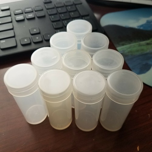 Coin tube lot of 10 Round Plastic Coin Storage Tube for Quarters w/Screw On Caps