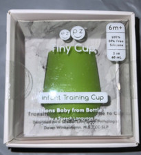 ezpz Tiny Cup Infant Baby Training Cup for Infants, Green 2oz BOA Free 4 Month 