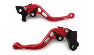 Pair of Red CNC Brake & Clutch Short Levers TRIUMPH TRIDENT 660 L101 2021-2022