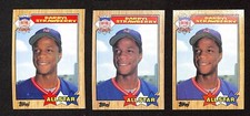 1987 Topps #601 Darryl Strawberry 3ct Mets Baseball Card Lot 2503H
