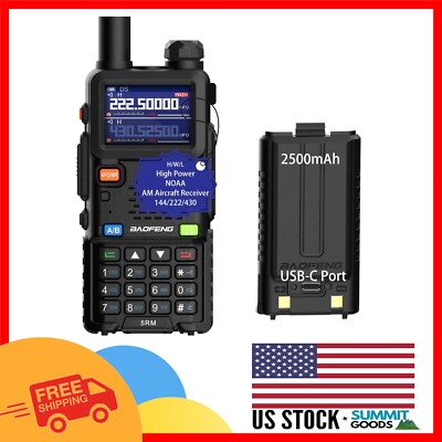 Long Range 5RM Walkie Talkie - 10W, 999CH, USB Type-C Charging, Outdoor Use
