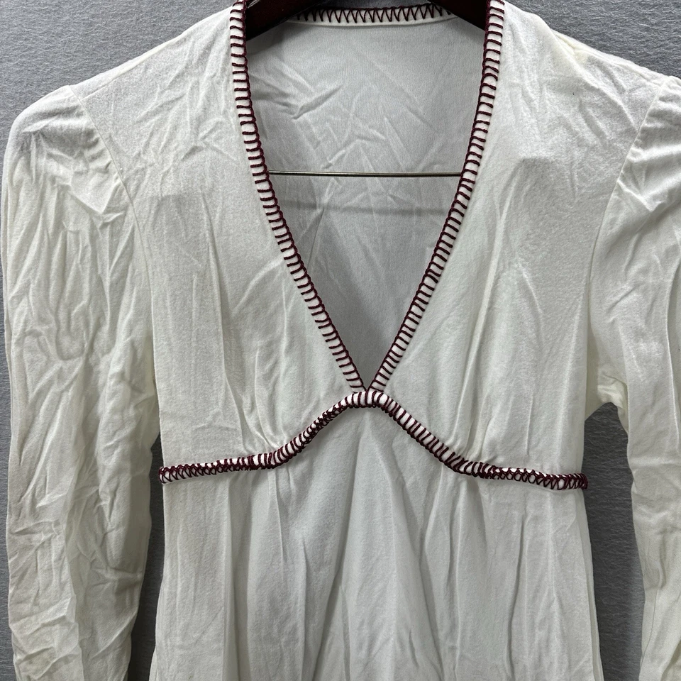 Camisón Vintage Vassarette Franela Mujer 9 M Cottagecore Empire Cintura Suave Foto 3 de 4