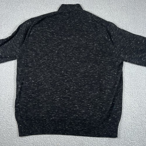 Bonobos Sweater Mens XL Slim Fit Black Cotton & Cashmere Quarter Zip Pullover - Picture 5 of 9