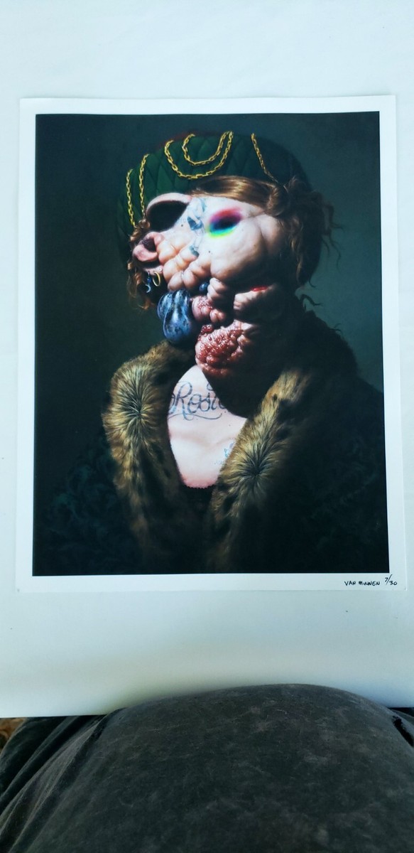 Christian Rex van Minnen 版画Parallax coa付 Christian Rex van Minnen - Parallax, Signed (2022, Pigment