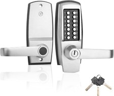 NEW Keyless Entry Door Lock w/ Handle Mechanical  Lock 100% Without Batteries