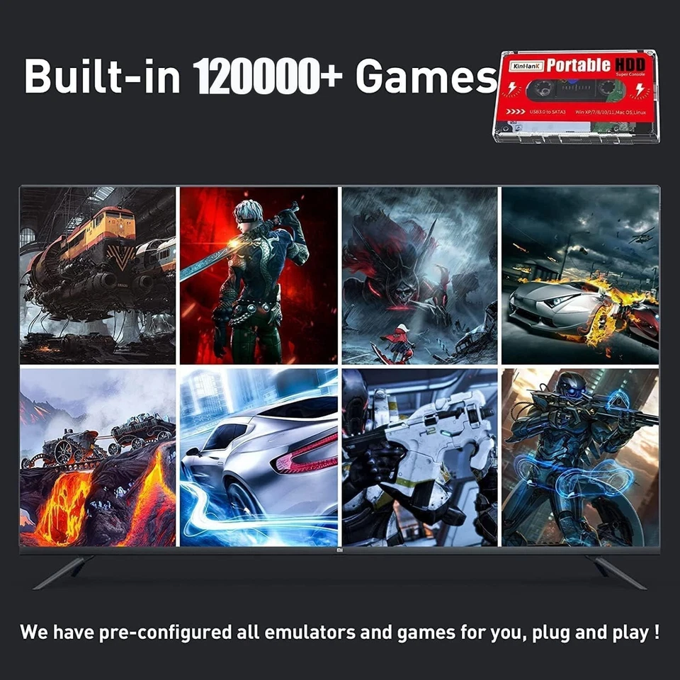 2TB Game Drive with 120000+ Games External Hard Drive for Mac OS/PC/Windows - Image 2 of 4