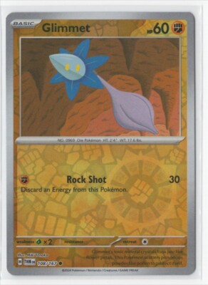 Pokemon Twilight Masquerade 108/167 Glimmet Reverse Holo | eBay