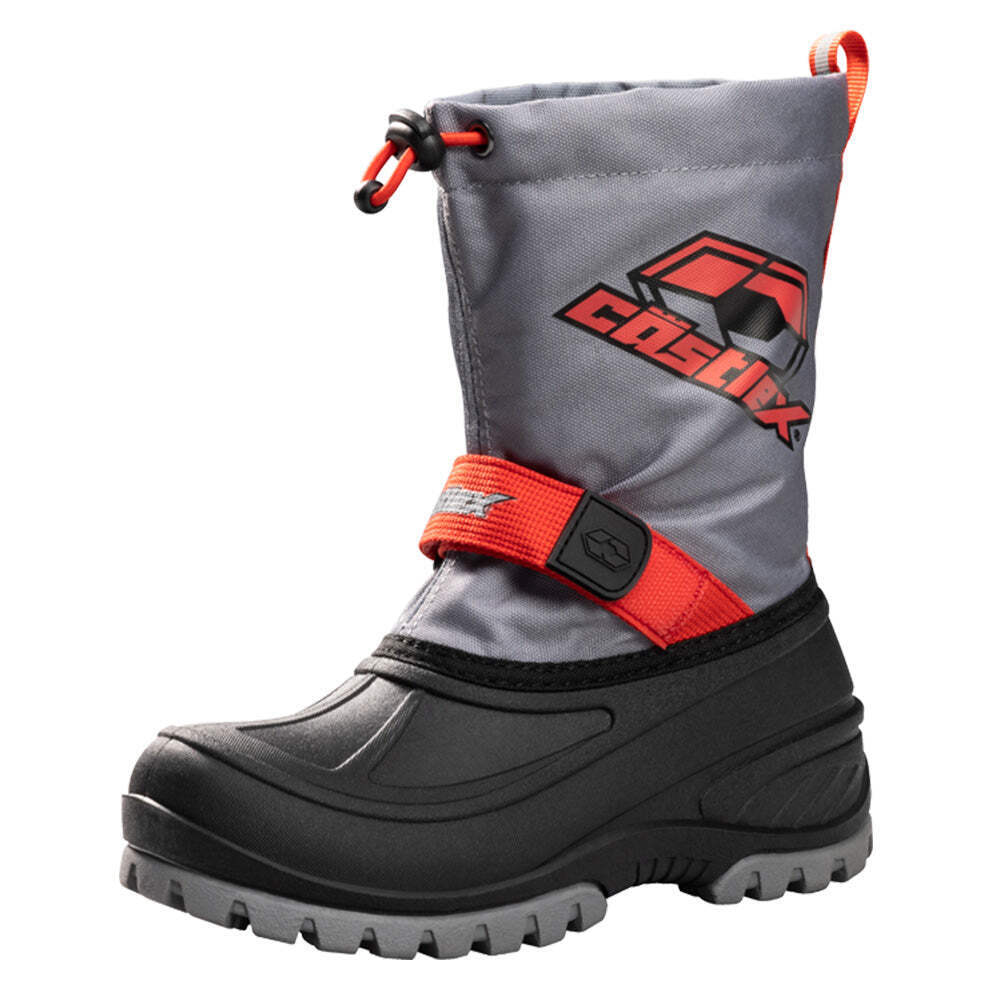 Castle X Element Child/Youth Snowmobile Boots Red/Gray