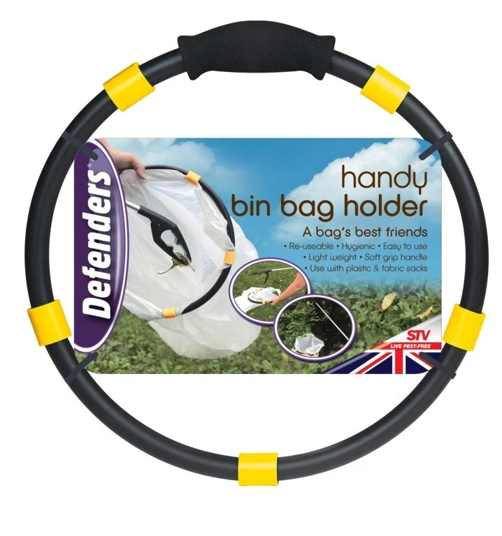THEHOOP Black Handy Hoop Ring Sack Bin Refuse Garbage Bag Holder Plastic