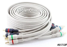12 ft. High Quality Python® Component Audio/Video 5-RCA (RGB/RW) Cable, AV-712P
