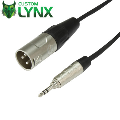 Rean Neutrik 3,5 mm TRS-Buchse auf unsymmetrischen MONO-Stecker XLR. Stereo Mini Buchse. 3 PIN