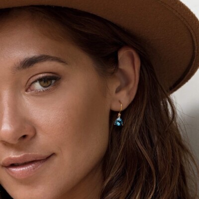 Orecchini Pendenti Con Due Diamanti Taglio Goccia Di Ct 2.15 E - Foto 4