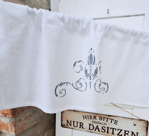 Scheibengardine Bistrogardine Vorhang Shabby Landhaus Vintage Cottage JDL 60 cm - Bild 2 von 4