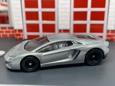 2012 12 Lamborghini Aventador Premium Rubber Tires Silver 1/64 Limited Edition