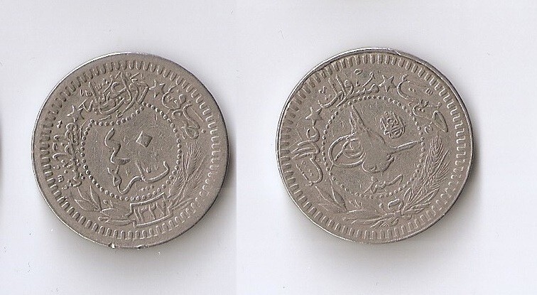 Turkey 40 para AH1327 8 (1917)