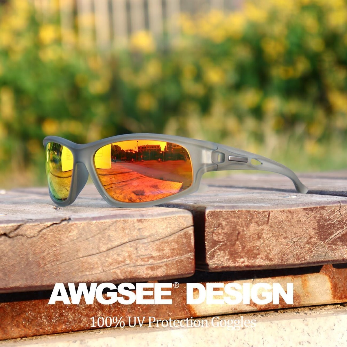 Polarized Sports Sunglasses for Men 100% UV Protection 2pack Black