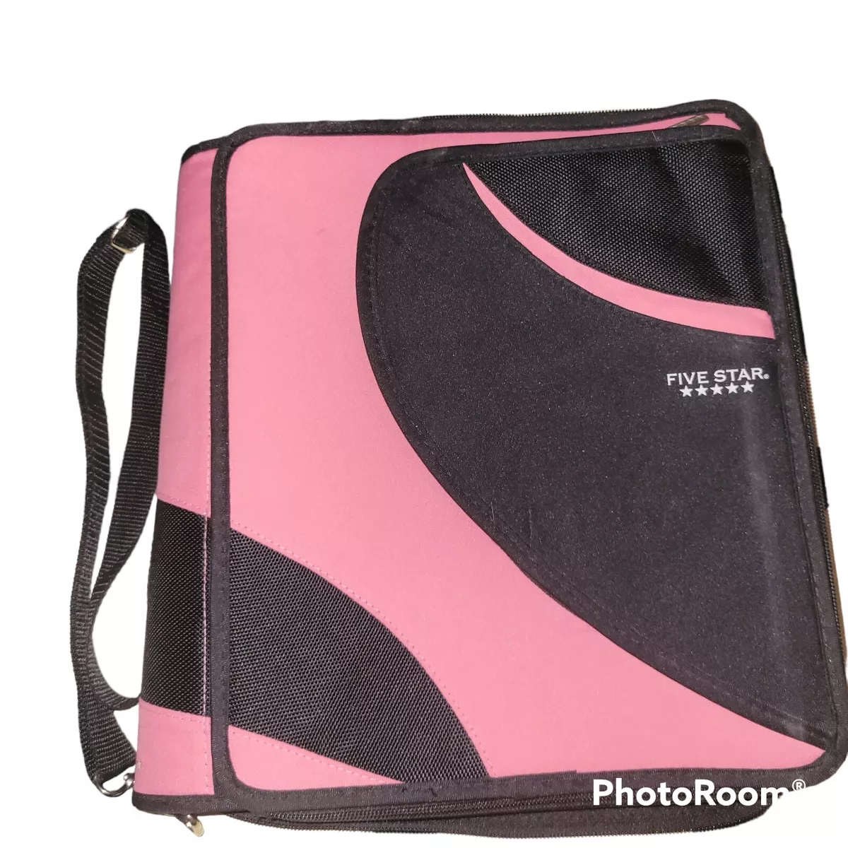 Pink Five Star Zipper Binder Pencil Pouch Expandable Mead Binder Vintage