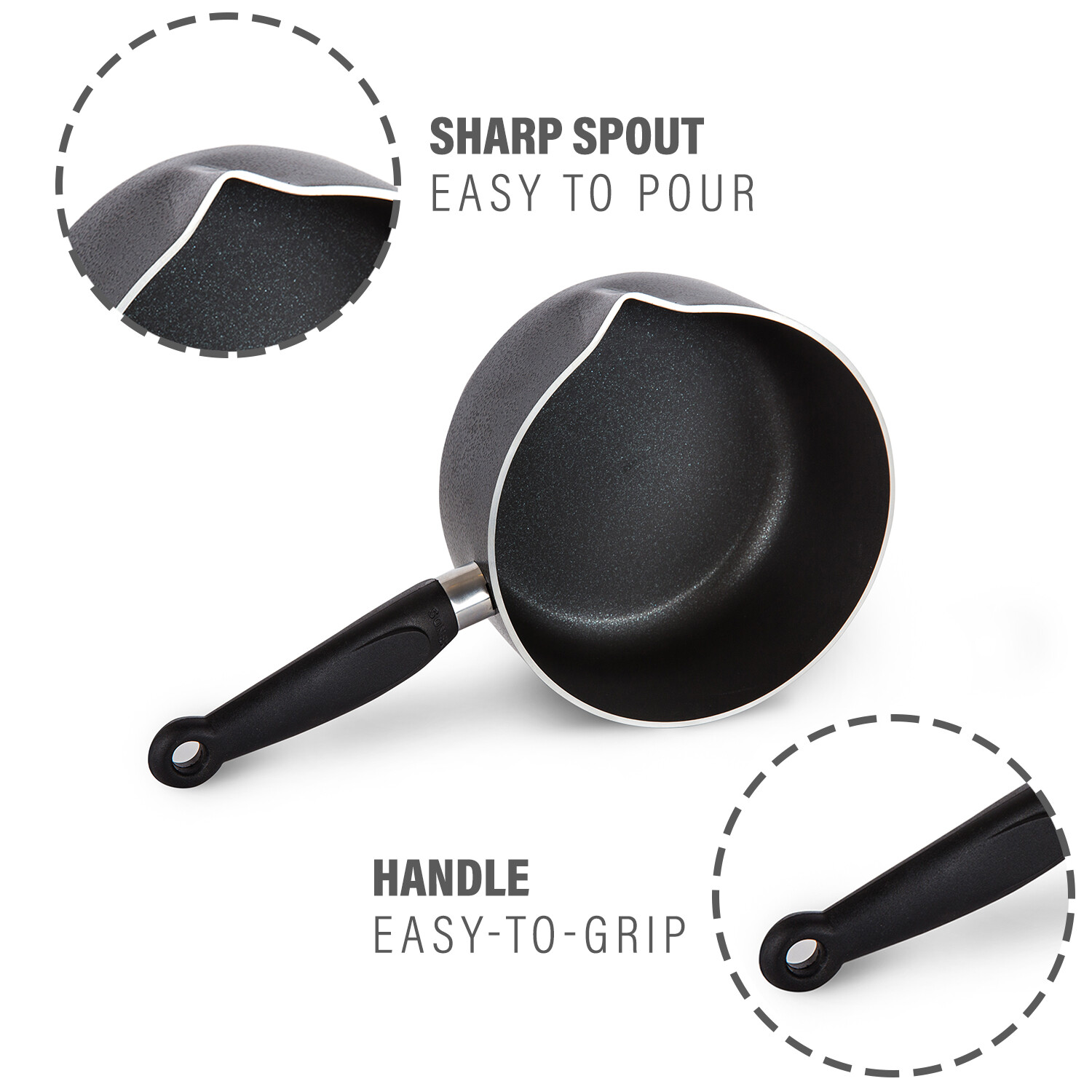 New Non Stick Pans Saucepan Milk Pan Induction Hob Ceramic Fry Boiling