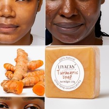 2PCS Tumeric Soap Skin Whitening Dark Spots lightening Acne Brightening Turmeric