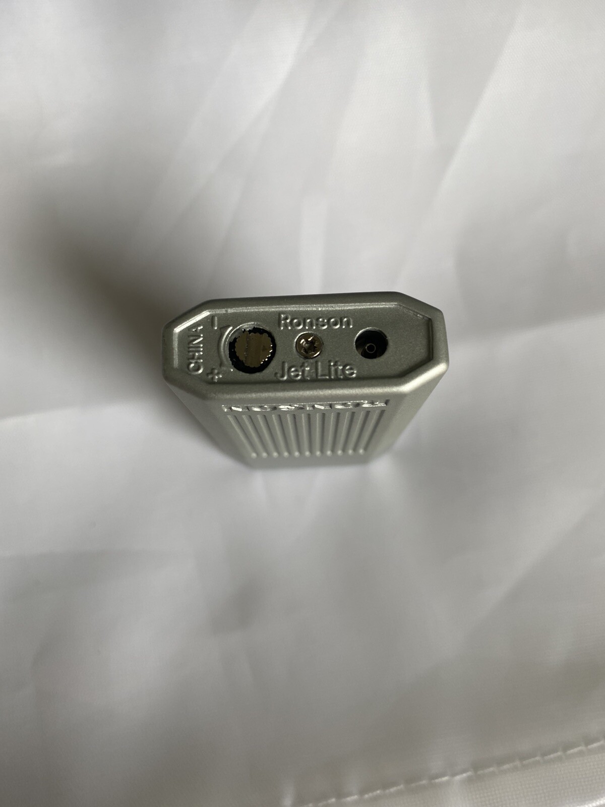 Ronson Jet Lite by Zippo Single Jet Torch Cigar Lighter - Silver Stripes - New