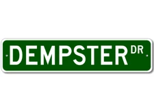 Dempster Drive Street Sign Personalized Custom Last Name Metal Sign - Aluminum