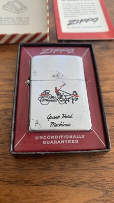 Vintage RARE 1949-50 GRAND HOTEL ZIPPO IN ORIGINAL CANDY STRIPE