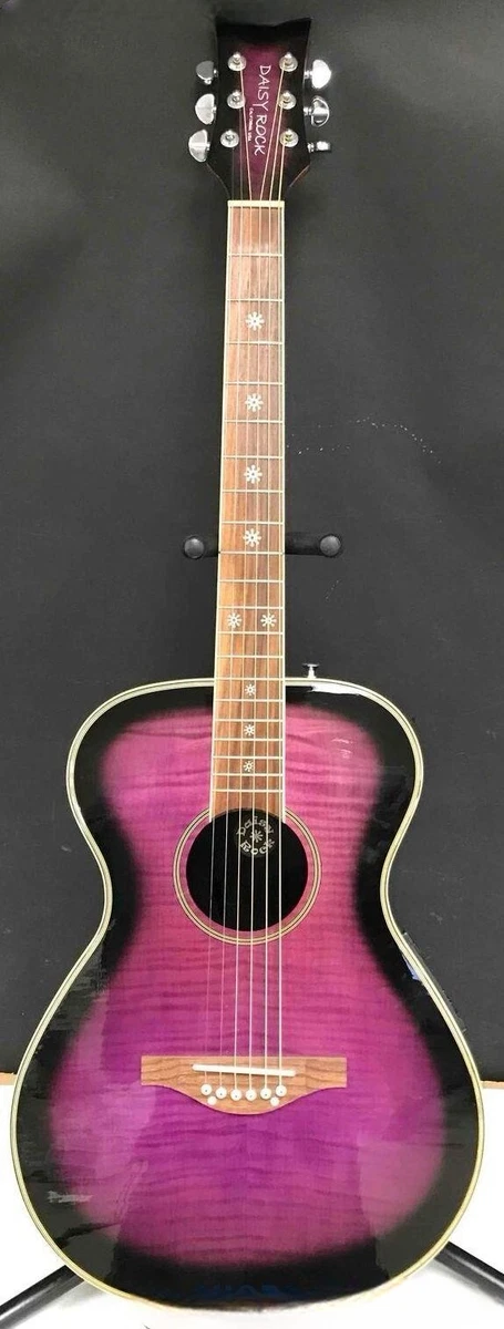 Daisy Rock 6 String Acoustic Electric Guitar Plum Purple Burst