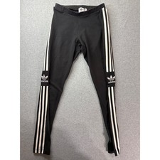 Adidas Originals Womens Black 3-Stripe Trefoil Leggings DV2636 Size Small