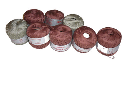 Patons /Britanica Baumwollgarn 350 Gramm, 250 g. Braum,100g.  Grünton