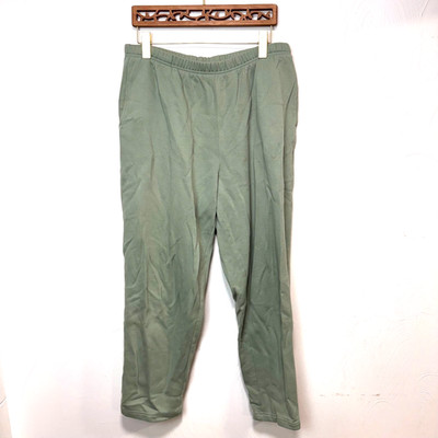 Classic Elements Sweatpants Womens XL Green Fleece Elastic Waist Lounge Vintage