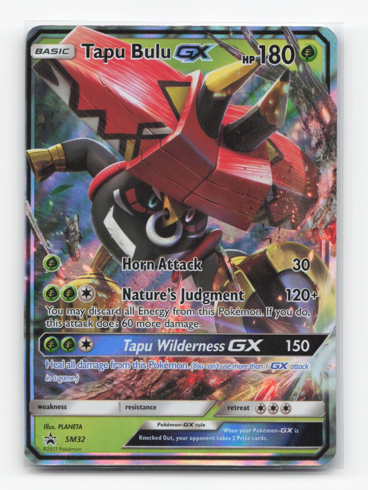 Pokemon TCG - Tapu Bulu GX - SM32 Near Mint Holo Promo Sun & Moon Promo