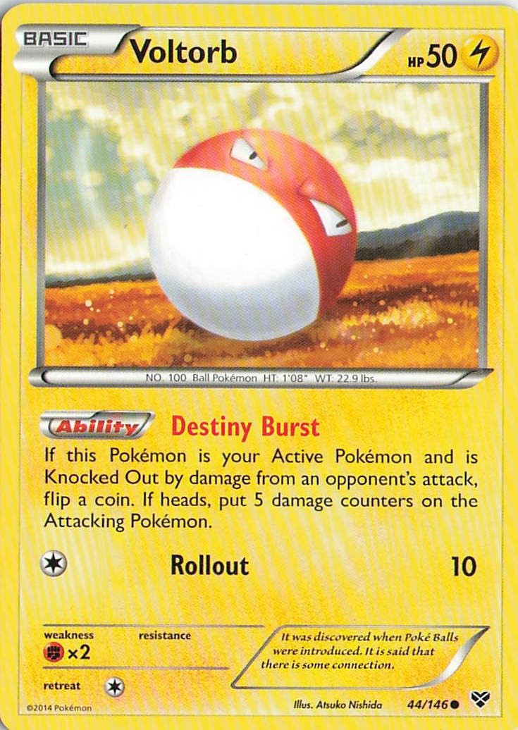 Voltorb 44/146 Common XY Base Set Pokemon Near Mint (L1)