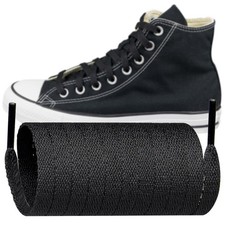 Endoto Shoelaces for Converse Sneaker Shoes Flat Laces Replacement Black-8mm