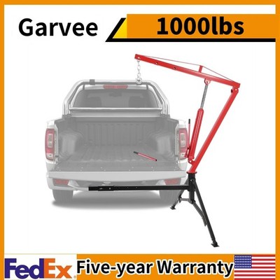  Hydraulic Hitch-Mount Truck Crane Professional 2'' Hitch Receiver 1000lbs(MAX)