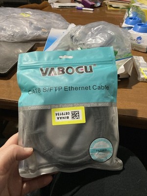 Vabogu Heavy Duty Cat 8 S/FTP 10ft Round Ethemet Cable