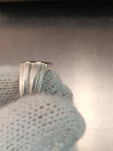 Sterling Silber Gold Ring mit 3 cz Steinen Größe 9,5 8,5 Gramm - Bild 3 von 11