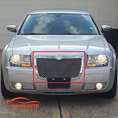 For 2005 2010 Chrysler 300 300C Front Mesh Grill Hood Grille Chrome - Picture 8 of 8