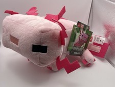 Mojang Studios Minecraft Axolotl Pink Plush Stuffed Animal Official Toy NEW Tag