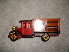 Vintage Hand Crafted Wooden Model Truck ~ Advertising for Mazda Genuine Parts