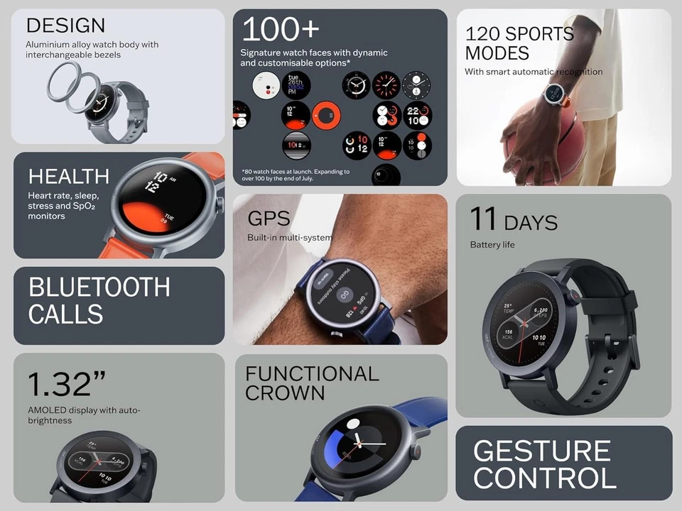 Nothing Watch Pro 2 Smartwatch - Bluetooth - 11 Days Battery - Blue - Image 2 of 4