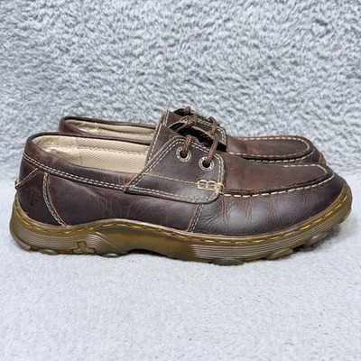 Dr Martens Rick Mens Size 8 Low Top Oxford Shoes Brown Leather Lace Up