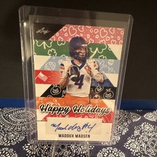 2025 Leaf Holiday Happy Holidays Maddux Madsen #BA-MM2 Autograph Rookie Football