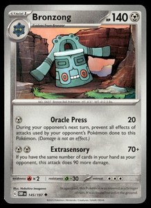 Bronzong 145/197 Obsidian Flames Uncommon