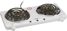 Better Chef Countertop Double Burner: Enamel Exterior, Rubber Feet, Variable Tem