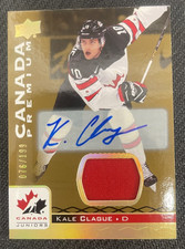 2017 UPPER DECK TEAM CANADA JUNIORS KALE CLAGUE #10 AUTO PATCH #ed 76/199